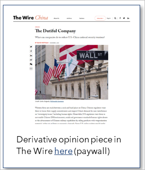 Op-ed in The Wire China
