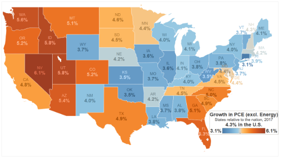 PCE by state 2017