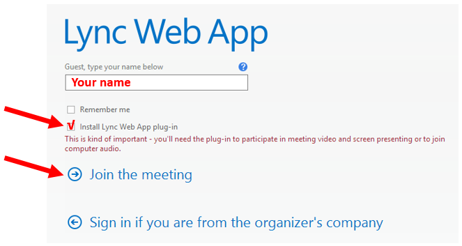 install lync web app