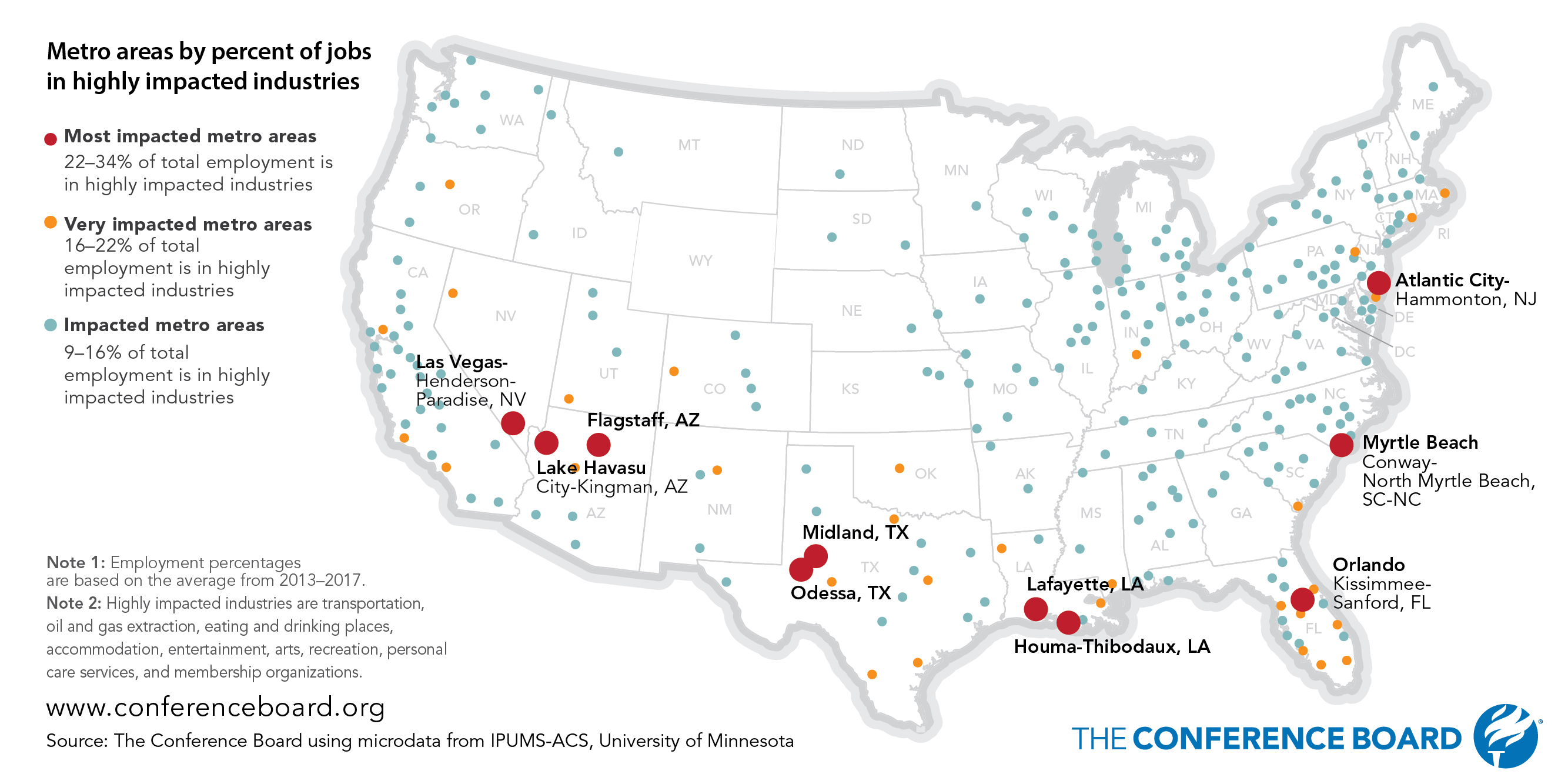 COVID-19: Metro areas at high risk of losing jobs