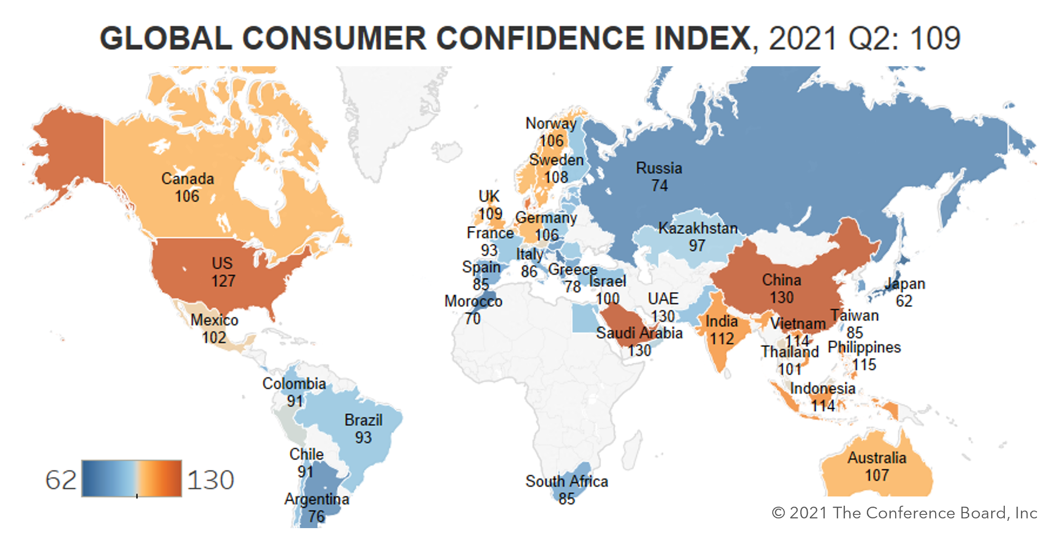 Global consumer confidence hits record high, but regional disparities remain